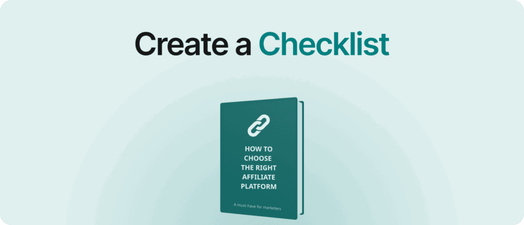 Platform Pick 2: Create a Checklist