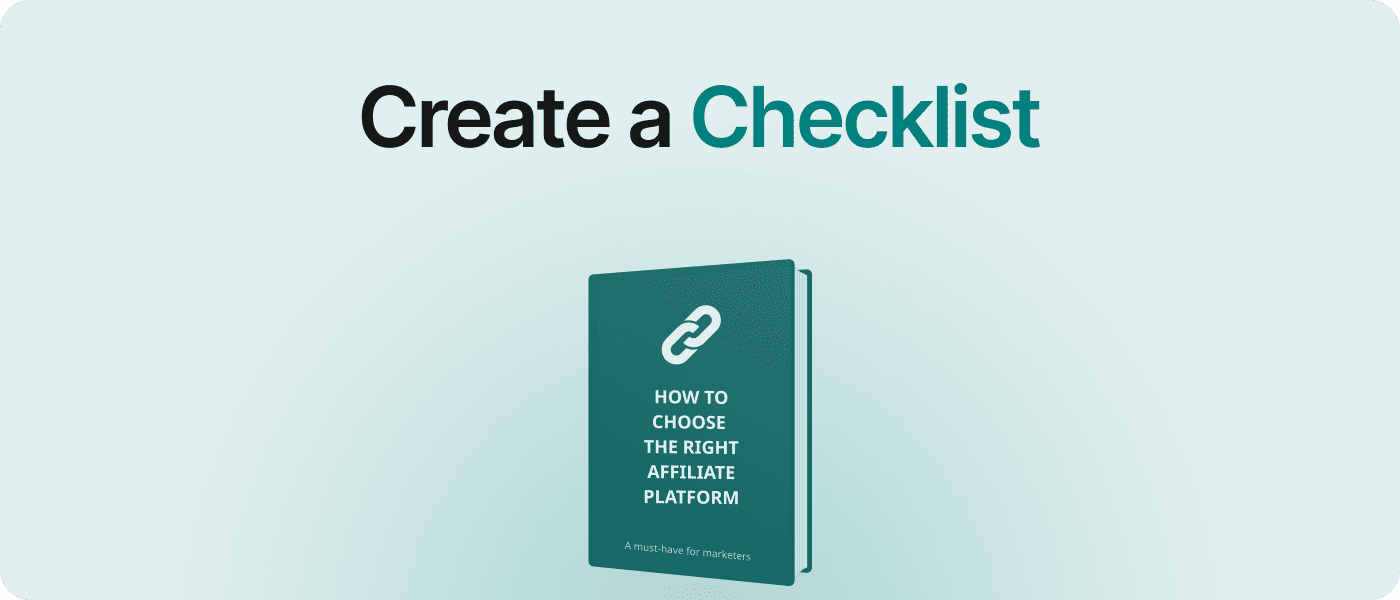 Platform Pick 2: Create a Checklist